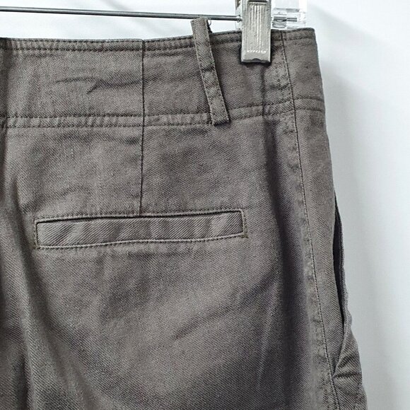 Peruvian Connection Taupe Linen Cotton Blend Womens 2 Cargo Pants Straight Leg - Picture 8 of 11